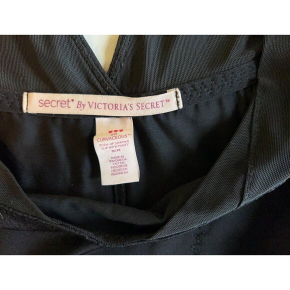 Victoria’s Secret So Curvaceous Push Up Shaping Slip With Panty Black M Medium - Picture 6 of 9